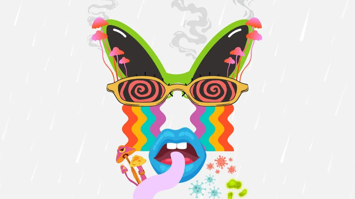 Ilustrasi kumpulan grafis random representasi brainrot