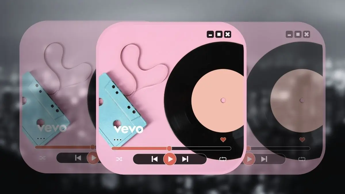 Ilustrasi video rekaman musik yang ada embel-embel VEVO-nya