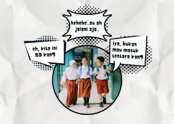 Ilustrasi anak SD mau MPLS