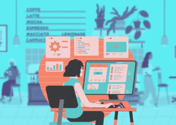 Ilustrasi: para cagongjok beraksi di sebuah kedai kopi