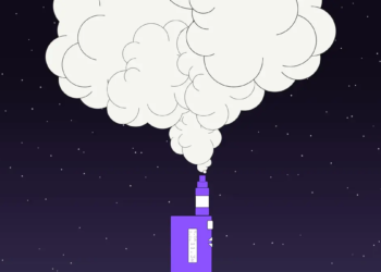 Ilustrasi: vape dengan asap tebalnya