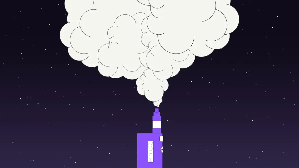 Ilustrasi: vape dengan asap tebalnya