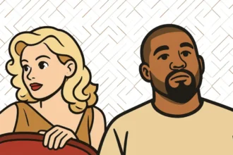 ilustrasi Kanye West dan Emily West dari Postmodern Jukebox